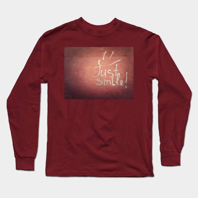 Just smile Long Sleeve T-Shirt by psychoshadow